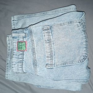 Whitewashed baggy jeans